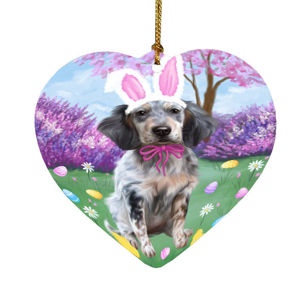 Easter holiday English Setter Dog Heart Christmas Ornament HPORA59341