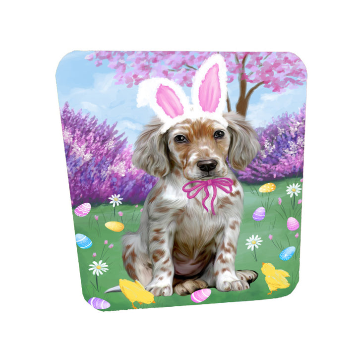 Easter holiday English Setter Dog Coasters Set of 4 CSTA58581