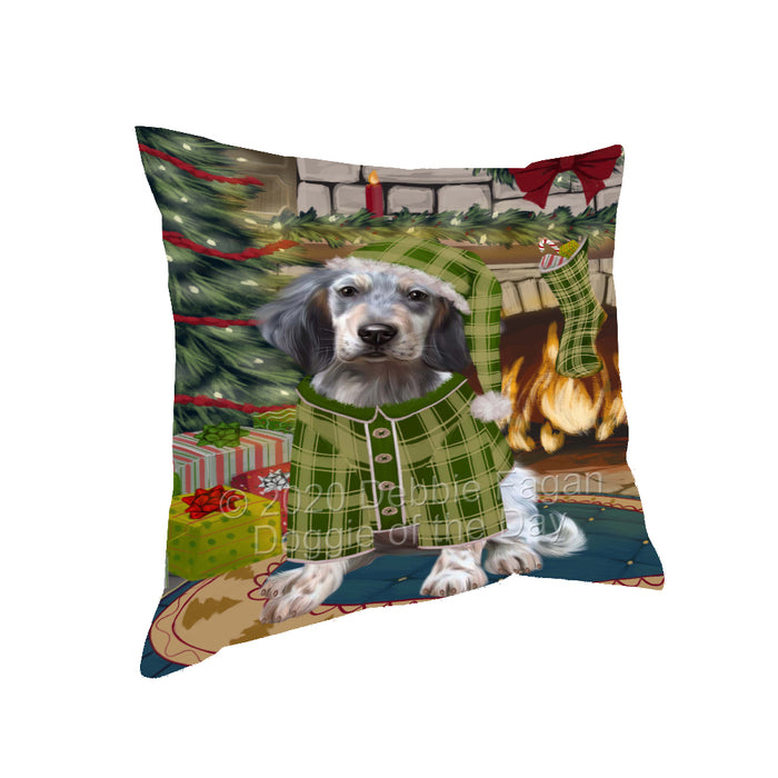 The Christmas Stocking was Hung English Setter Dog Pillow with Top Quality High-Resolution Images - Ultra Soft Pet Pillows for Sleeping - Reversible & Comfort - Ideal Gift for Dog Lover - Cushion for Sofa Couch Bed - 100% Polyester, PILA93685