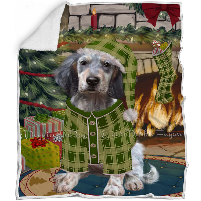 The Stocking was Hung English Setter Dog Blanket BLNKT142279