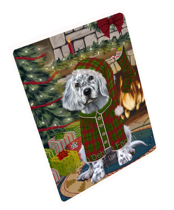The Christmas Stocking was Hung English Setter Dog Cutting Board - For Kitchen - Scratch & Stain Resistant - Designed To Stay In Place - Easy To Clean By Hand - Perfect for Chopping Meats, Vegetables, CA83862