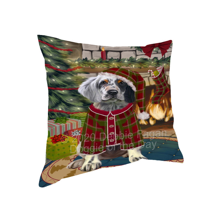 The Christmas Stocking was Hung English Setter Dog Pillow with Top Quality High-Resolution Images - Ultra Soft Pet Pillows for Sleeping - Reversible & Comfort - Ideal Gift for Dog Lover - Cushion for Sofa Couch Bed - 100% Polyester, PILA93691