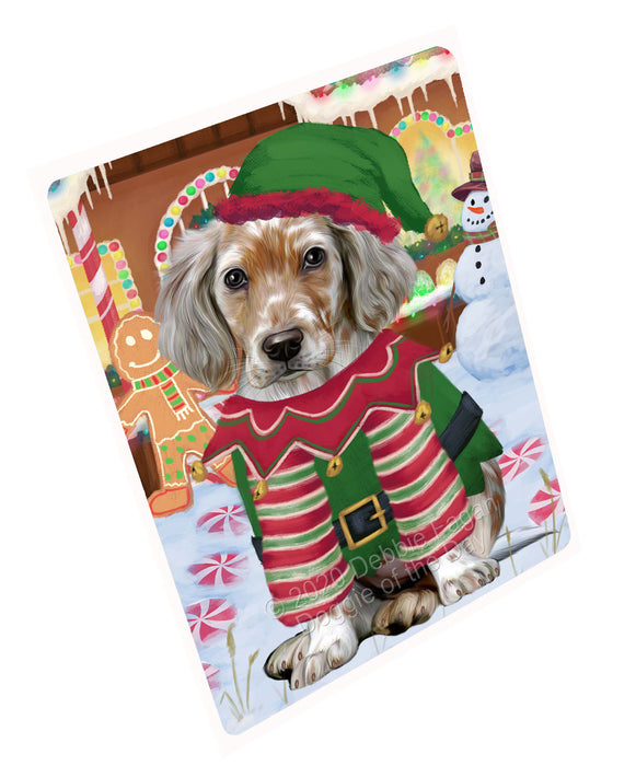 Christmas Gingerbread Elf English Setter Dog Cutting Board - For Kitchen - Scratch & Stain Resistant - Designed To Stay In Place - Easy To Clean By Hand - Perfect for Chopping Meats, Vegetables