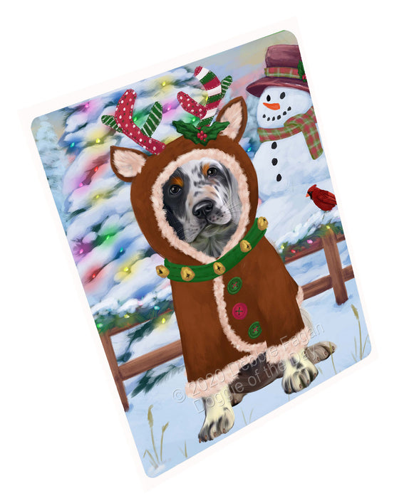 Christmas Gingerbread Reindeer English Setter Dog Cutting Board - For Kitchen - Scratch & Stain Resistant - Designed To Stay In Place - Easy To Clean By Hand - Perfect for Chopping Meats, Vegetables