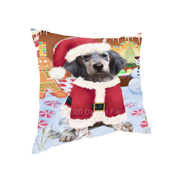 Christmas Gingerbread Candyfest English Setter Dog Pillow with Top Quality High-Resolution Images - Ultra Soft Pet Pillows for Sleeping - Reversible & Comfort - Ideal Gift for Dog Lover - Cushion for Sofa Couch Bed - 100% Polyester