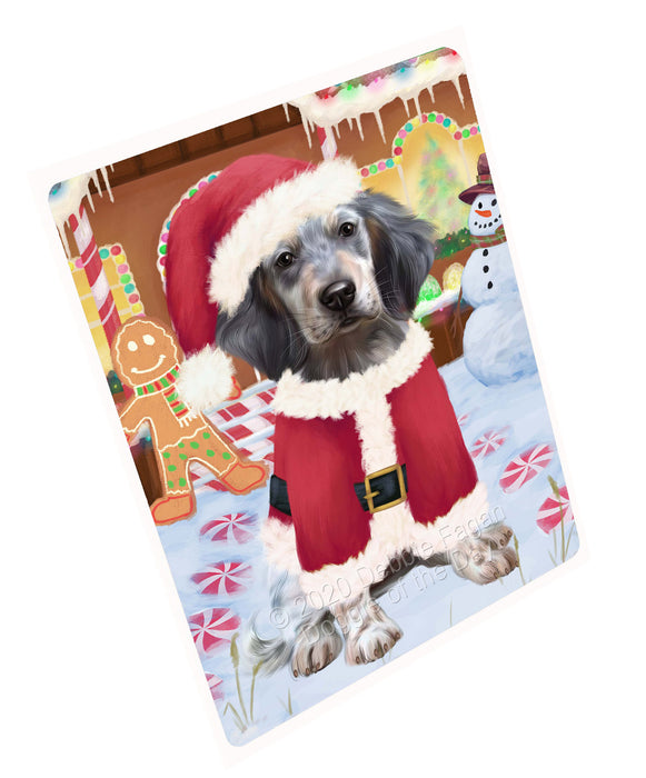 Christmas Gingerbread Candyfest English Setter Dog Cutting Board - For Kitchen - Scratch & Stain Resistant - Designed To Stay In Place - Easy To Clean By Hand - Perfect for Chopping Meats, Vegetables
