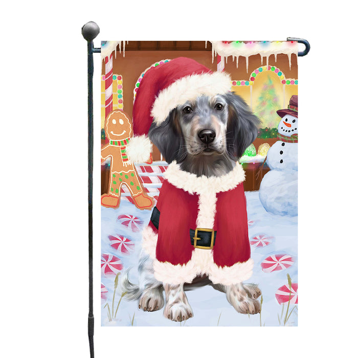 Christmas Gingerbread Candyfest English Setter Dog Garden Flags Outdoor Decor for Homes and Gardens Double Sided Garden Yard Spring Decorative Vertical Home Flags Garden Porch Lawn Flag for Decorations