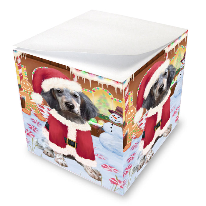 Christmas Gingerbread Candyfest English Setter Dog Note Cube NOC-DOTD-A57372