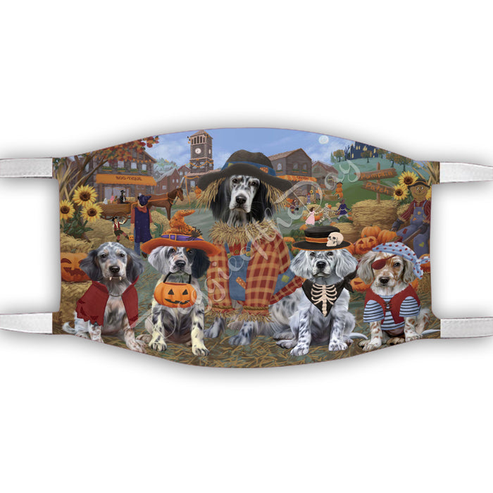 Halloween 'Round Town English Setter Dogs Face Mask FM49953