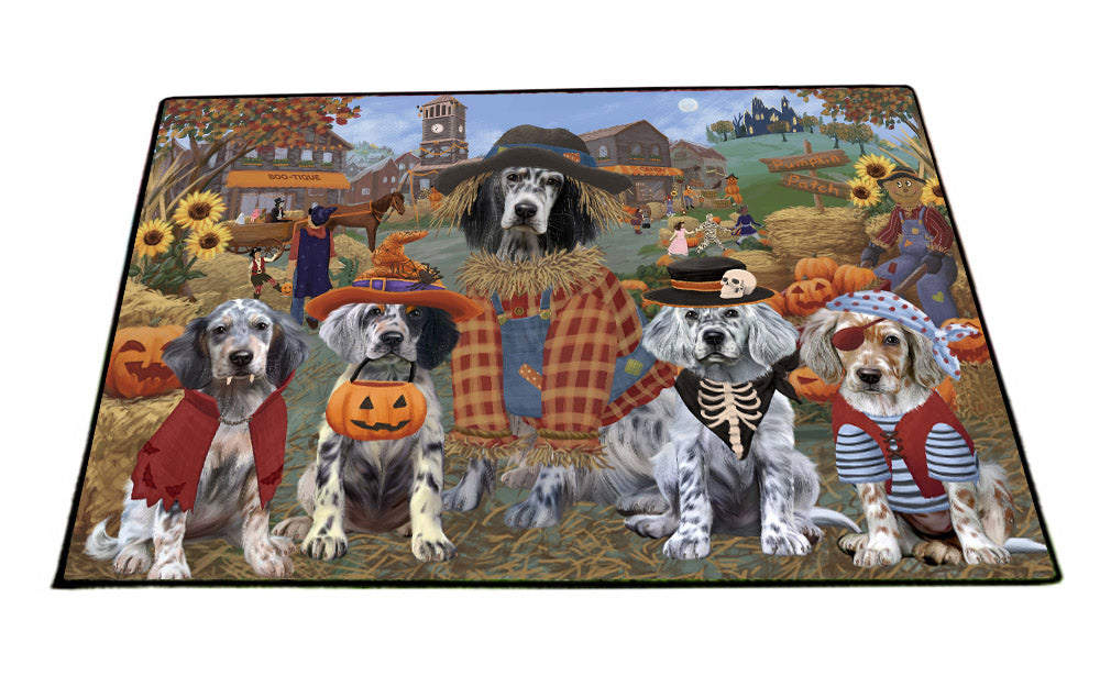 Halloween 'Round Town English Setter Dogs Floormat FLMS55621