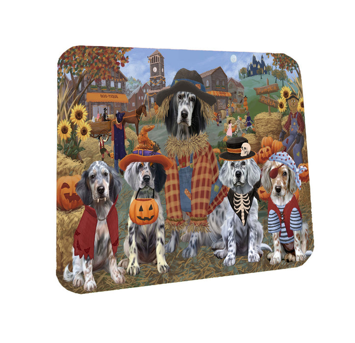 Halloween 'Round Town English Setter Dogs Coasters Set of 4 CSTA58200