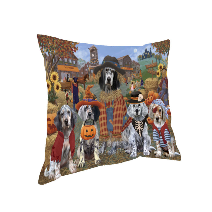 Halloween 'Round Town English Setter Dogs Pillow with Top Quality High-Resolution Images - Ultra Soft Pet Pillows for Sleeping - Reversible & Comfort - Ideal Gift for Dog Lover - Cushion for Sofa Couch Bed - 100% Polyester