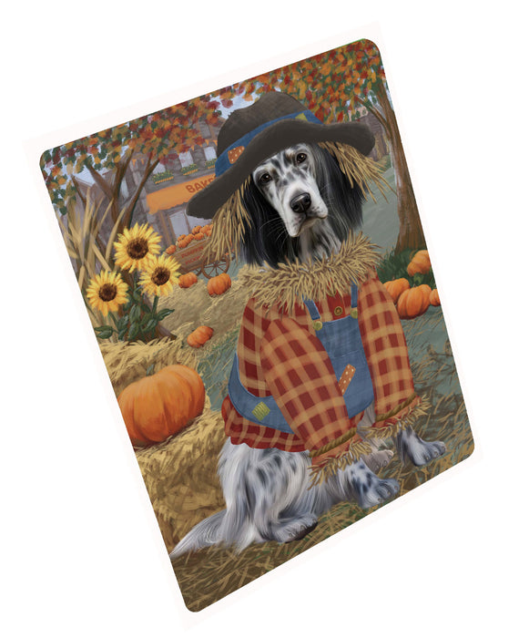 Halloween 'Round Town English Setter Dog Cutting Board - For Kitchen - Scratch & Stain Resistant - Designed To Stay In Place - Easy To Clean By Hand - Perfect for Chopping Meats, Vegetables