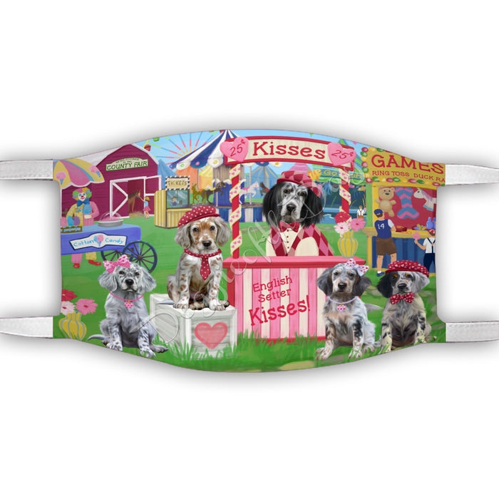 Carnival Kissing Booth English Setter Dogs Face Mask FM48044