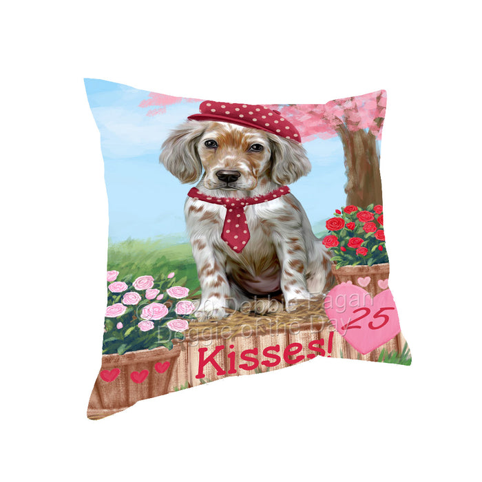 Rosie 25 Cent Kisses English Setter Dog Pillow with Top Quality High-Resolution Images - Ultra Soft Pet Pillows for Sleeping - Reversible & Comfort - Ideal Gift for Dog Lover - Cushion for Sofa Couch Bed - 100% Polyester, PILA92233