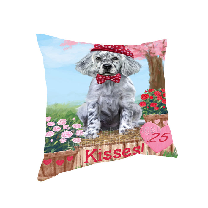 Rosie 25 Cent Kisses English Setter Dog Pillow with Top Quality High-Resolution Images - Ultra Soft Pet Pillows for Sleeping - Reversible & Comfort - Ideal Gift for Dog Lover - Cushion for Sofa Couch Bed - 100% Polyester, PILA92236