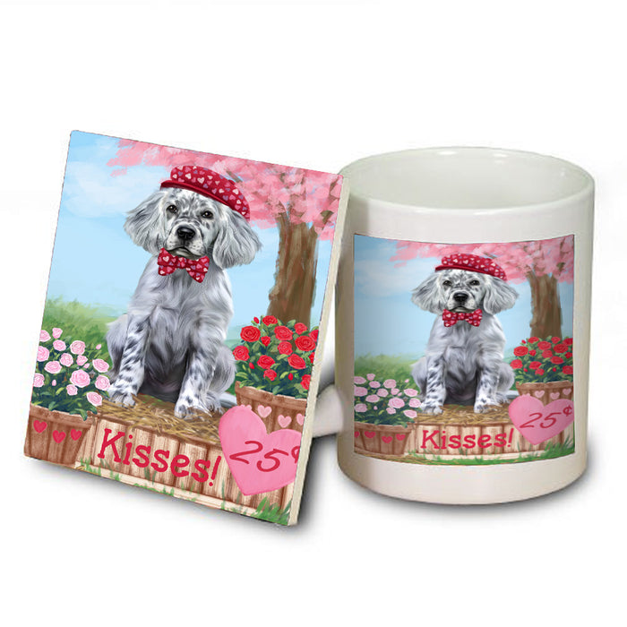 Rosie 25 Cent Kisses English Setter Dog Coasters Set of 4 CSTA58267