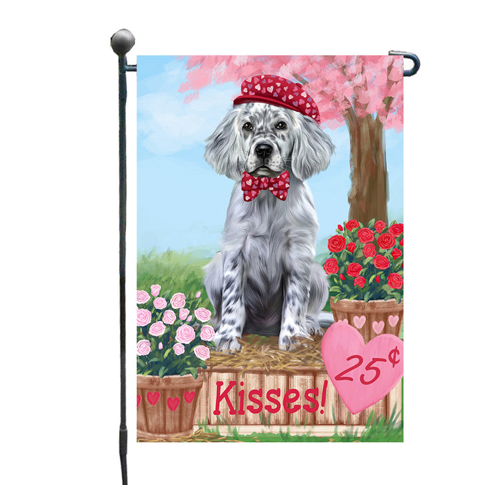 Rosie 25 Cent Kisses English Setter Dog Garden Flags Outdoor Decor for Homes and Gardens Double Sided Garden Yard Spring Decorative Vertical Home Flags Garden Porch Lawn Flag for Decorations GFLG67962