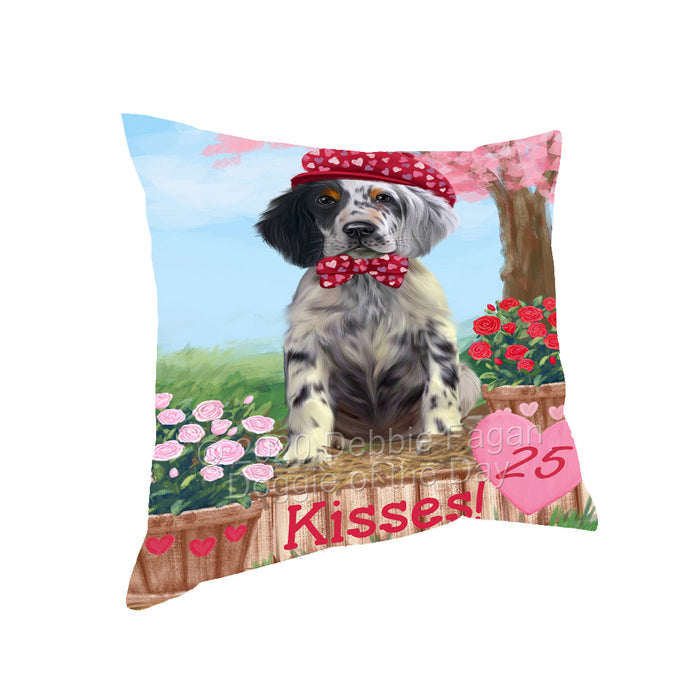 Rosie 25 Cent Kisses English Setter Dog Pillow with Top Quality High-Resolution Images - Ultra Soft Pet Pillows for Sleeping - Reversible & Comfort - Ideal Gift for Dog Lover - Cushion for Sofa Couch Bed - 100% Polyester, PILA92239