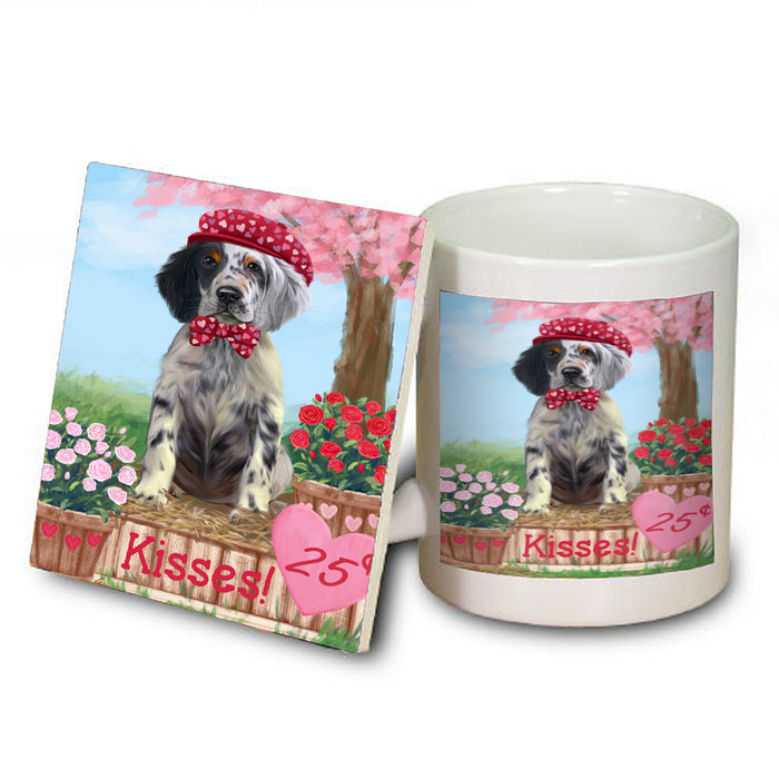 Rosie 25 Cent Kisses English Setter Dog Coasters Set of 4 CSTA58268