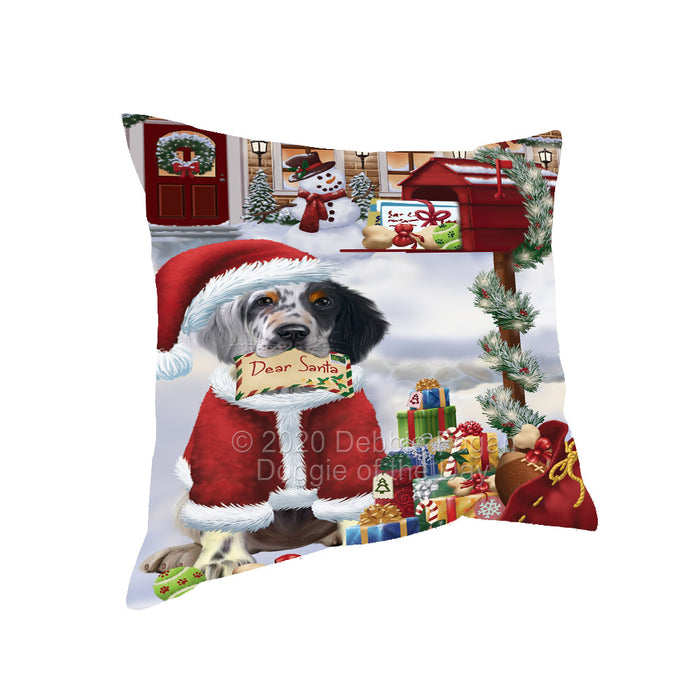 Christmas Dear Santa Mailbox English Setter Dog Pillow with Top Quality High-Resolution Images - Ultra Soft Pet Pillows for Sleeping - Reversible & Comfort - Ideal Gift for Dog Lover - Cushion for Sofa Couch Bed - 100% Polyester, PILA92146