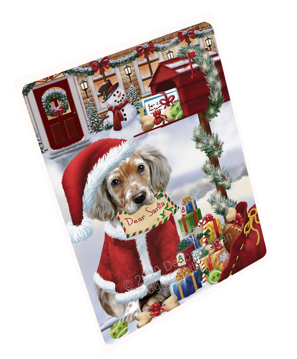 Christmas Dear Santa Mailbox English Setter Dog Cutting Board - For Kitchen - Scratch & Stain Resistant - Designed To Stay In Place - Easy To Clean By Hand - Perfect for Chopping Meats, Vegetables, CA82836