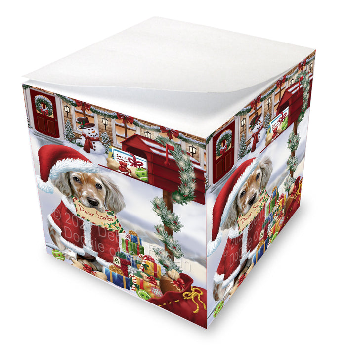 Christmas Dear Santa Mailbox English Setter Dog Note Cube NOC-DOTD-A57279