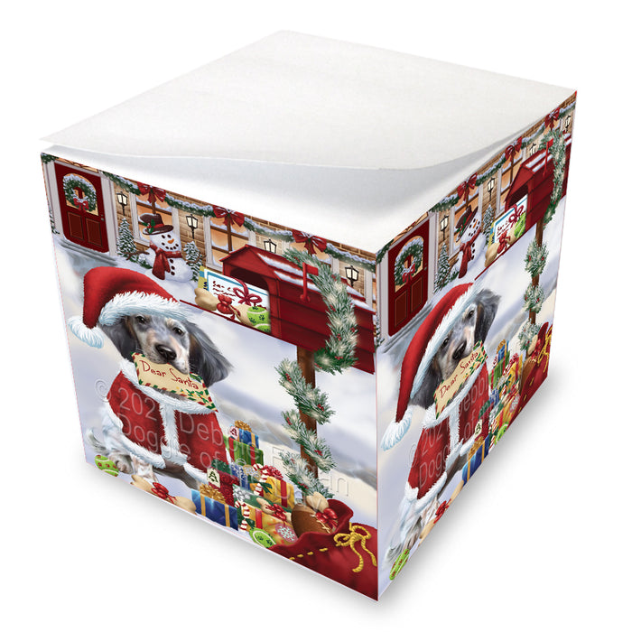 Christmas Dear Santa Mailbox English Setter Dog Note Cube NOC-DOTD-A57281