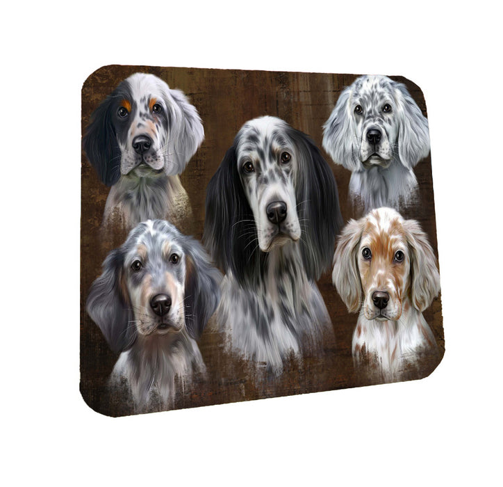 Rustic 5 Heads English Setter Dogs Coasters Set of 4 CSTA58254