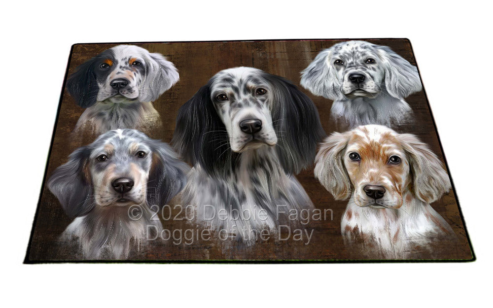 Rustic 5 Heads English Setter Dogs Floormat FLMS55669