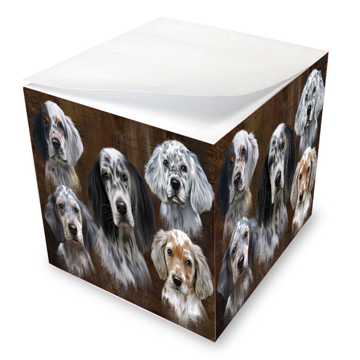 Rustic 5 Heads English Setter Dogs Note Cube NOC-DOTD-A57295