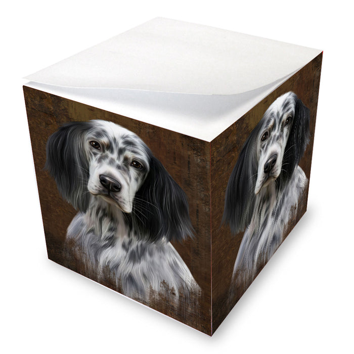 Rustic English Setter Dog Note Cube NOC-DOTD-A57253
