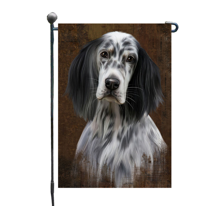 Rustic English Setter Dog Garden Flags Outdoor Decor for Homes and Gardens Double Sided Garden Yard Spring Decorative Vertical Home Flags Garden Porch Lawn Flag for Decorations GFLG67859