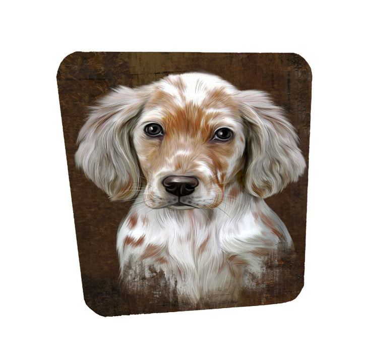 Rustic English Setter Dog Coasters Set of 4 CSTA58213