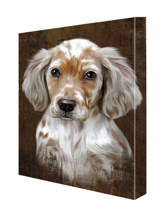 Rustic English Setter Dog Canvas Wall Art - Premium Quality Ready to Hang Room Decor Wall Art Canvas - Unique Animal Printed Digital Painting for Decoration CVS203