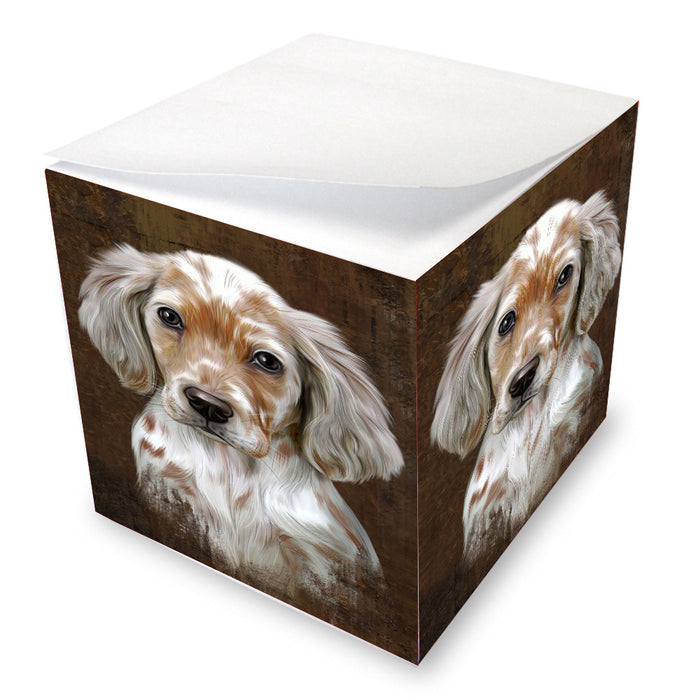 Rustic English Setter Dog Note Cube NOC-DOTD-A57254