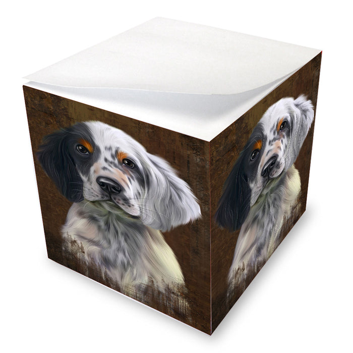 Rustic English Setter Dog Note Cube NOC-DOTD-A57255