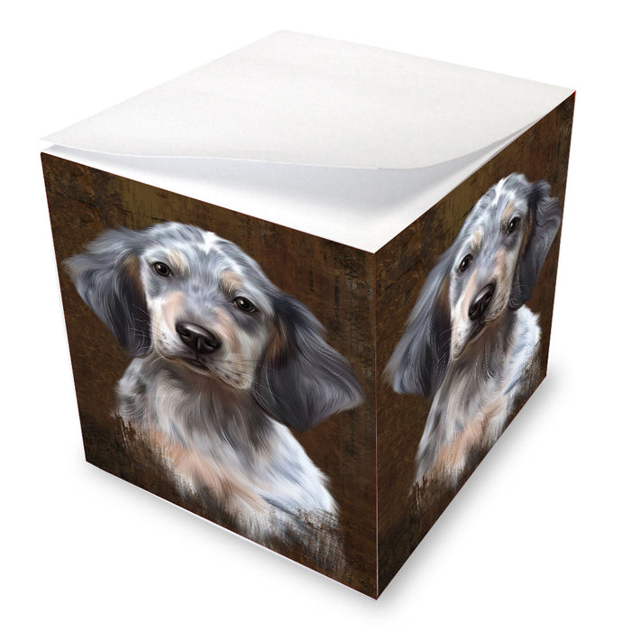 Rustic English Setter Dog Note Cube NOC-DOTD-A57256