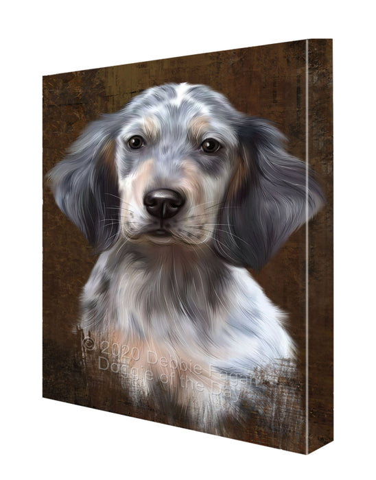 Rustic English Setter Dog Canvas Wall Art - Premium Quality Ready to Hang Room Decor Wall Art Canvas - Unique Animal Printed Digital Painting for Decoration CVS205