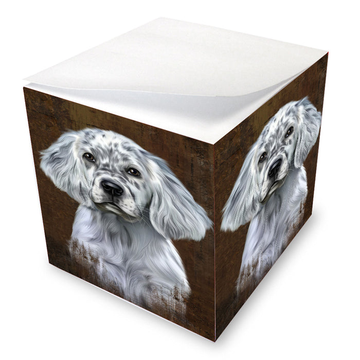 Rustic English Setter Dog Note Cube NOC-DOTD-A57257