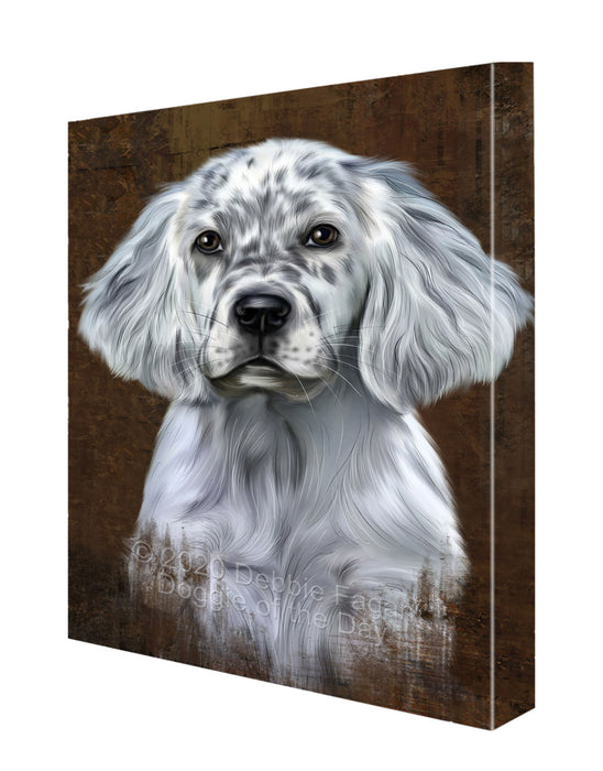 Rustic English Setter Dog Canvas Wall Art - Premium Quality Ready to Hang Room Decor Wall Art Canvas - Unique Animal Printed Digital Painting for Decoration CVS206