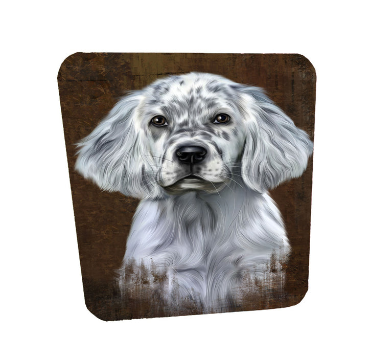 Rustic English Setter Dog Coasters Set of 4 CSTA58216