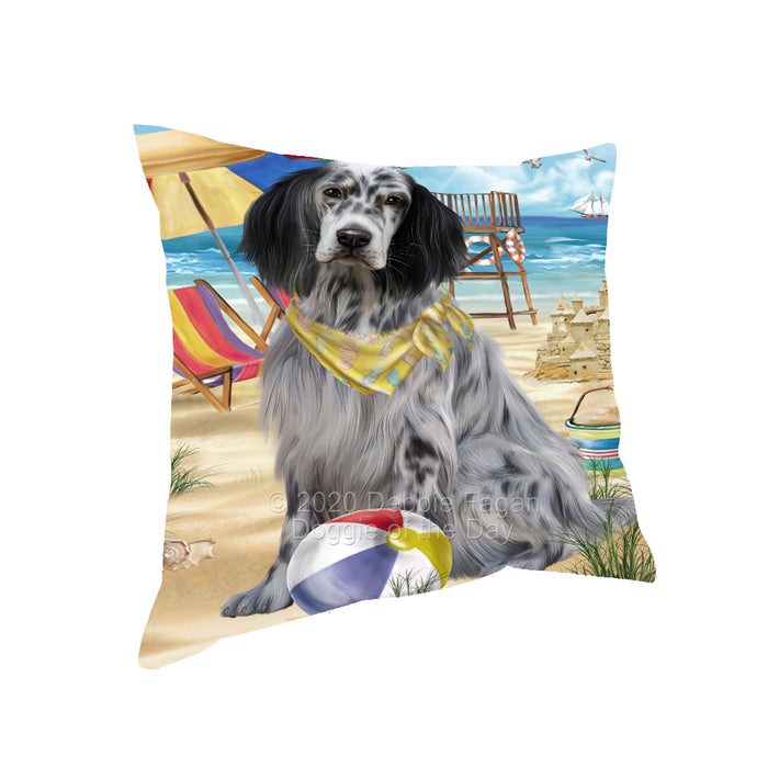 Pet Friendly Beach English Setter Dog Pillow with Top Quality High-Resolution Images - Ultra Soft Pet Pillows for Sleeping - Reversible & Comfort - Ideal Gift for Dog Lover - Cushion for Sofa Couch Bed - 100% Polyester, PILA91627