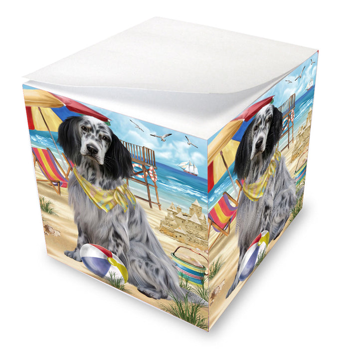 Pet Friendly Beach English Setter Dog Note Cube NOC-DOTD-A57177