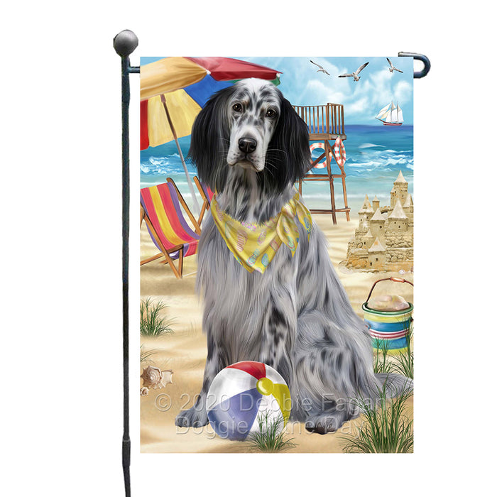 Pet Friendly Beach English Setter Dog Garden Flags Outdoor Decor for Homes and Gardens Double Sided Garden Yard Spring Decorative Vertical Home Flags Garden Porch Lawn Flag for Decorations GFLG67759