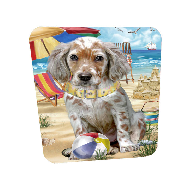 Pet Friendly Beach English Setter Dog Coasters Set of 4 CSTA58137