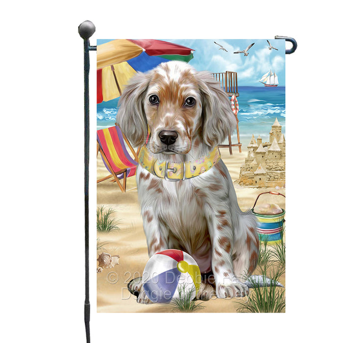 Pet Friendly Beach English Setter Dog Garden Flags Outdoor Decor for Homes and Gardens Double Sided Garden Yard Spring Decorative Vertical Home Flags Garden Porch Lawn Flag for Decorations GFLG67760