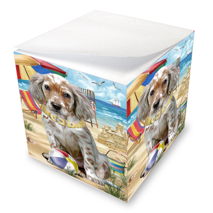 Pet Friendly Beach English Setter Dog Note Cube NOC-DOTD-A57178