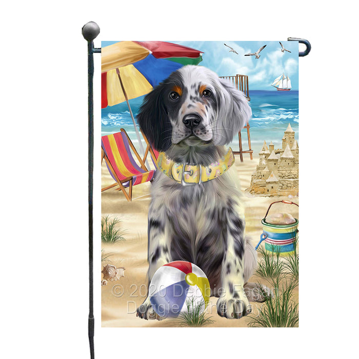 Pet Friendly Beach English Setter Dog Garden Flags Outdoor Decor for Homes and Gardens Double Sided Garden Yard Spring Decorative Vertical Home Flags Garden Porch Lawn Flag for Decorations GFLG67761