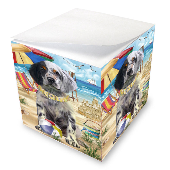 Pet Friendly Beach English Setter Dog Note Cube NOC-DOTD-A57179